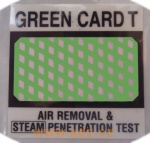 Bowie-Dick Test Card TT - pro parn steriliztory nejen typu S - dve Green Card T